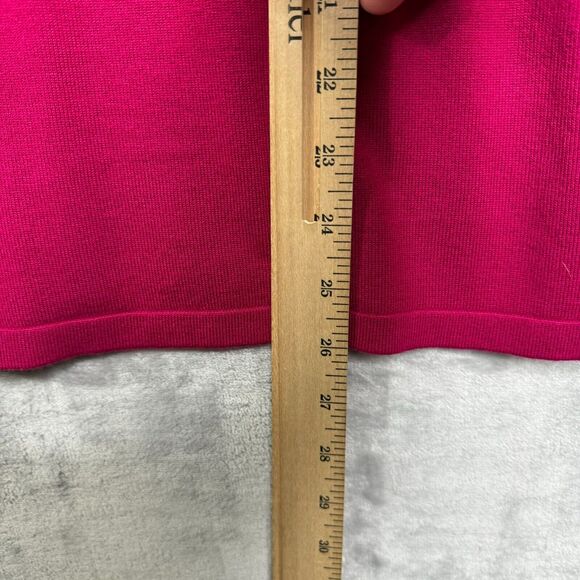 Chicos Sweater Womens Small Pink V Neck 3/4 Raglan Sleeve Rhinestone Thin Knit - Picture 11 of 11